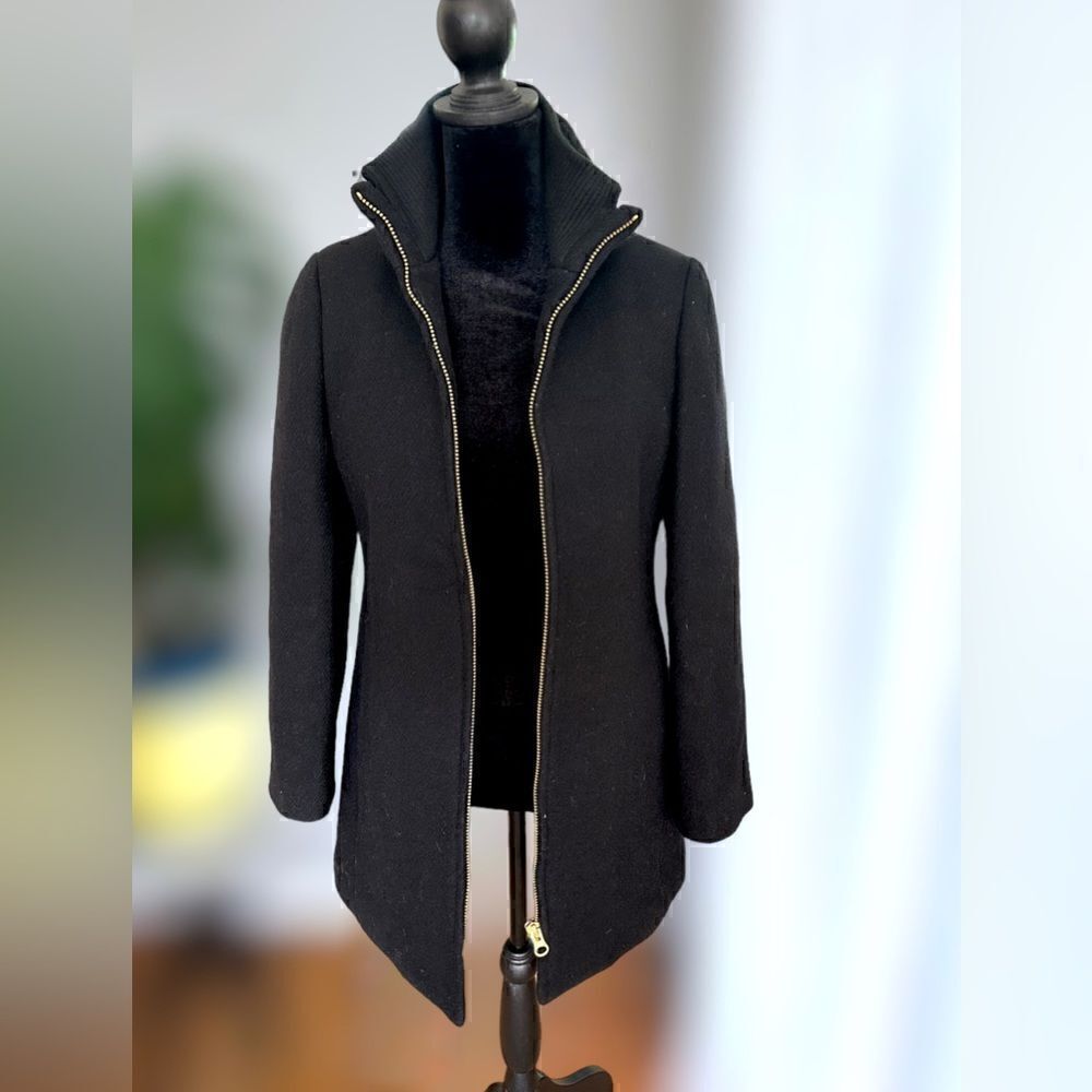 J. Crew Villa Coat Parka in Italian stadium-cloth wool Gold Full Zipper Size 0P - Picture 4 of 16